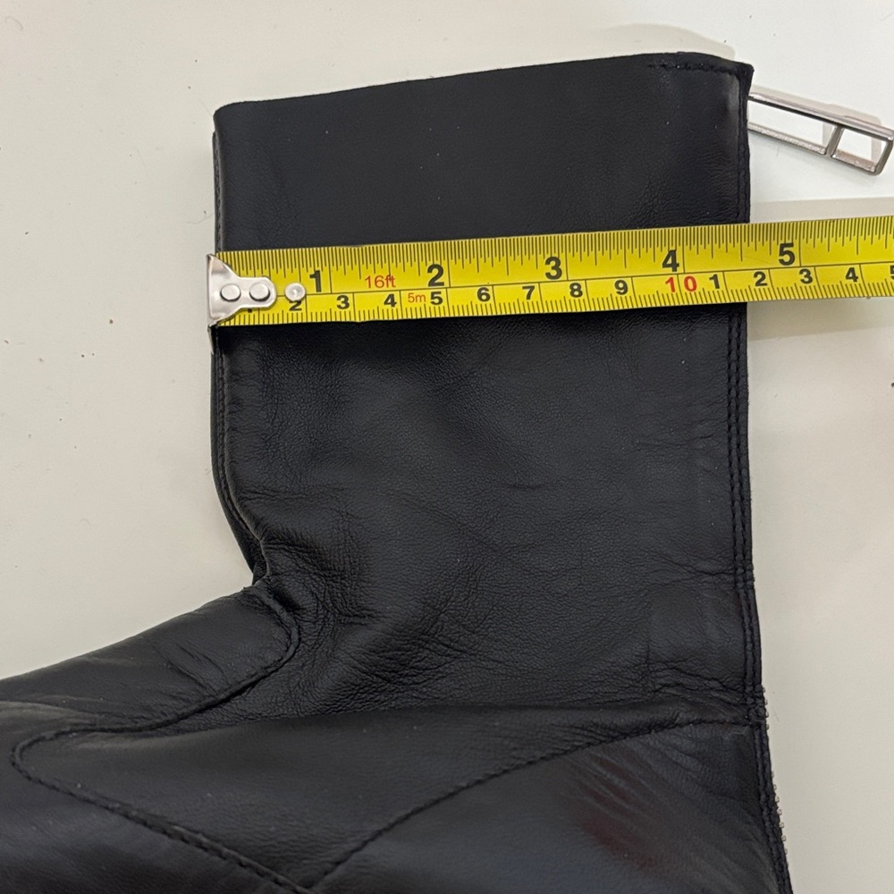 Topshop Black Leather Ankle Boots with Silver Toe Accents - Picture 12 of 16